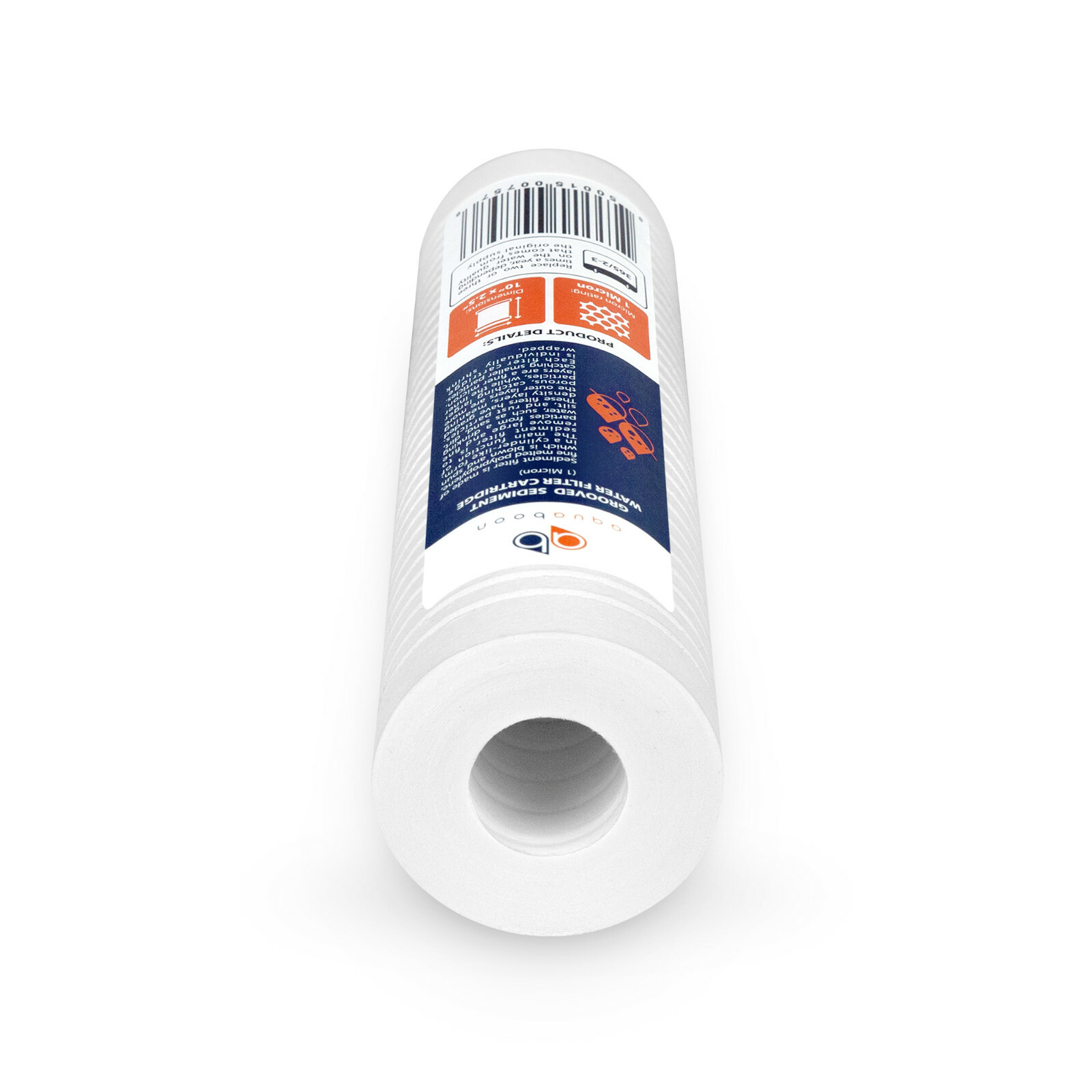 Grooved Sediment Water Filter 1 Micron 10″ x 2.5″ size 25 PACK by Aquaboon
