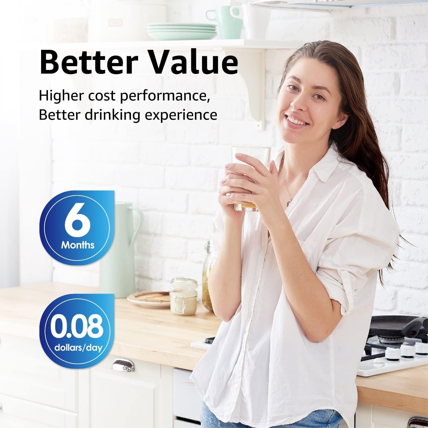 High-Capacity GE MWF Replacement Filter – Reduces Chlorine by 97%, 300 Gallons