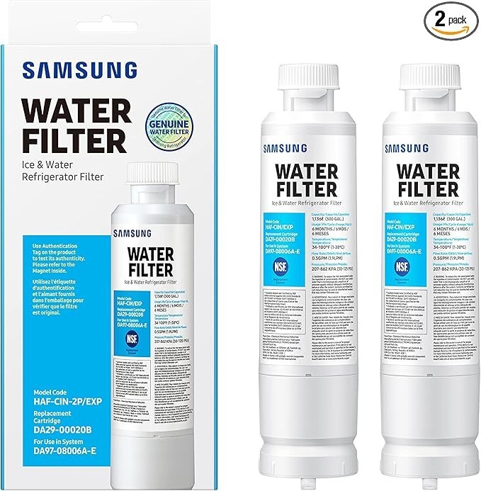 SAMSUNG Genuine Filters for Refrigerator Water and Ice, Carbon Block Filtrati