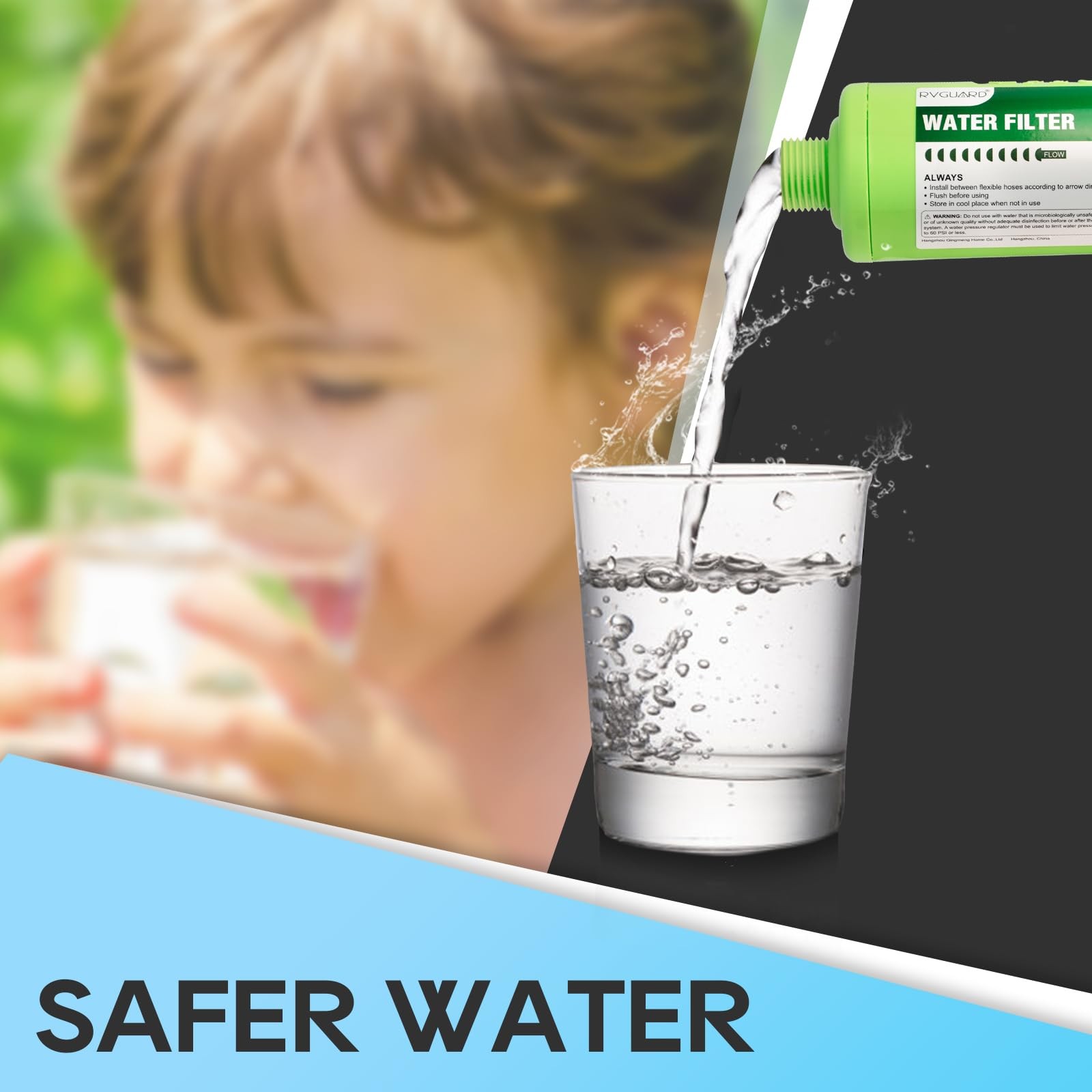RVGUARD Inline RV Water Filter, Reduces Odors, Bad Taste, Rust, Chlorine, Ide…