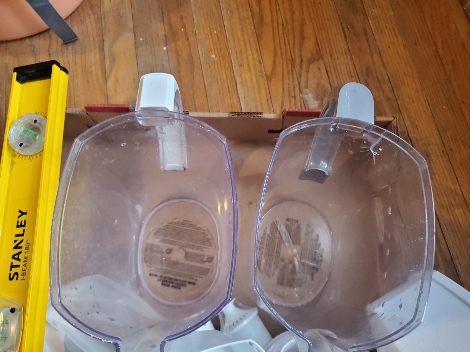 Two Brita filter pitchers with 2 extra new filters