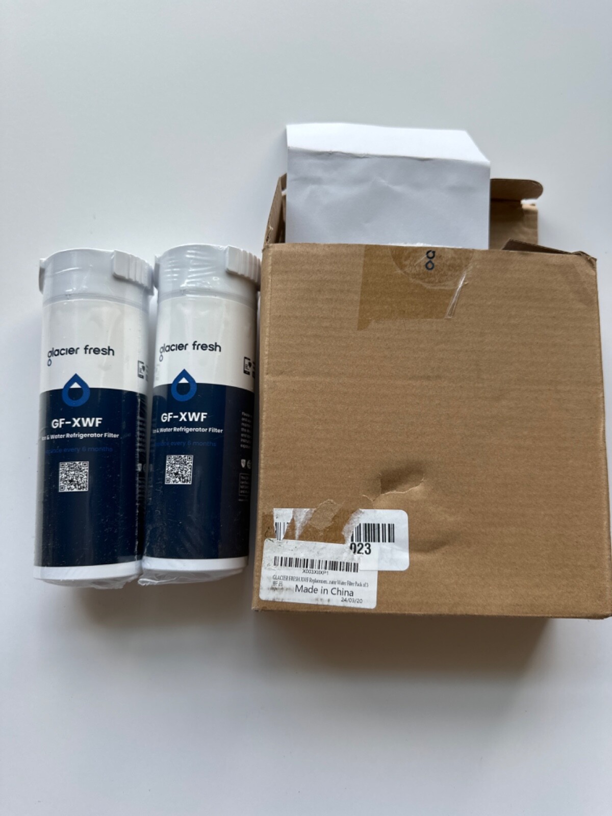 GLACIER FRESH XWF Replacement For GE XWF Refrigerator Water Filter Pack of 2
