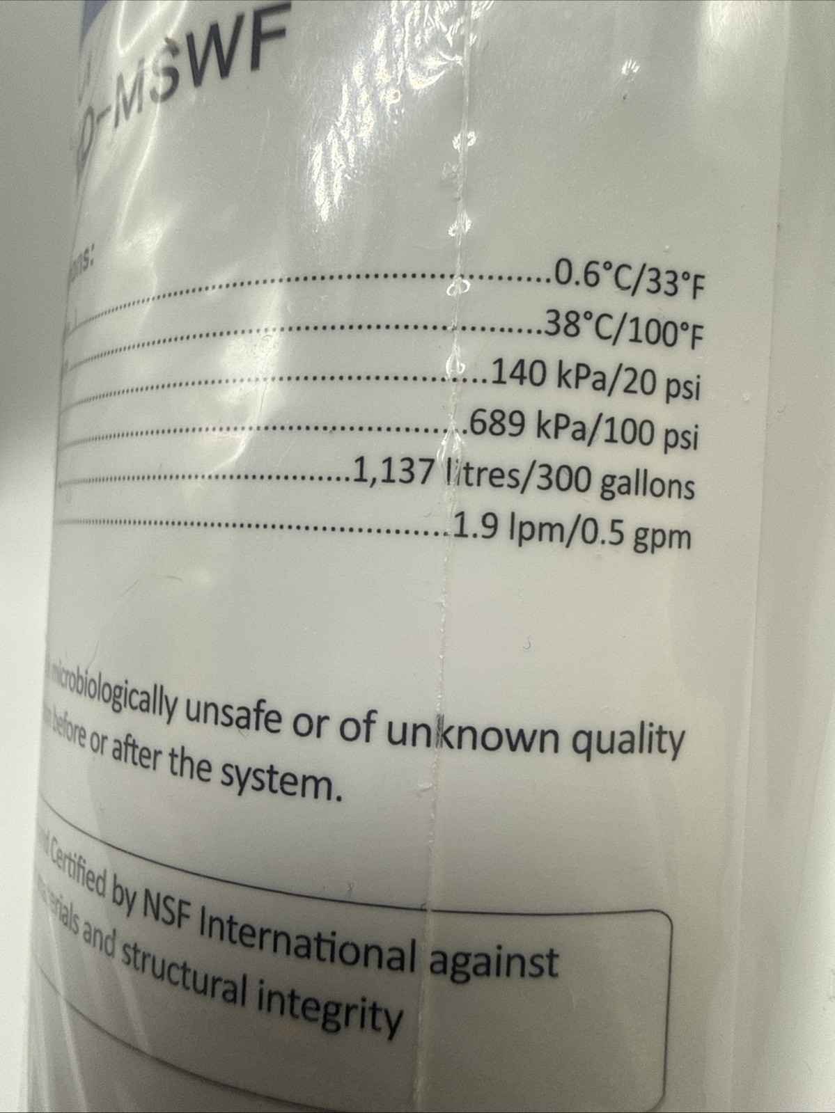 Waterdrop WD-F22 Replacement For GE MSWF Refrigerator Water Filter N + Sealed-i