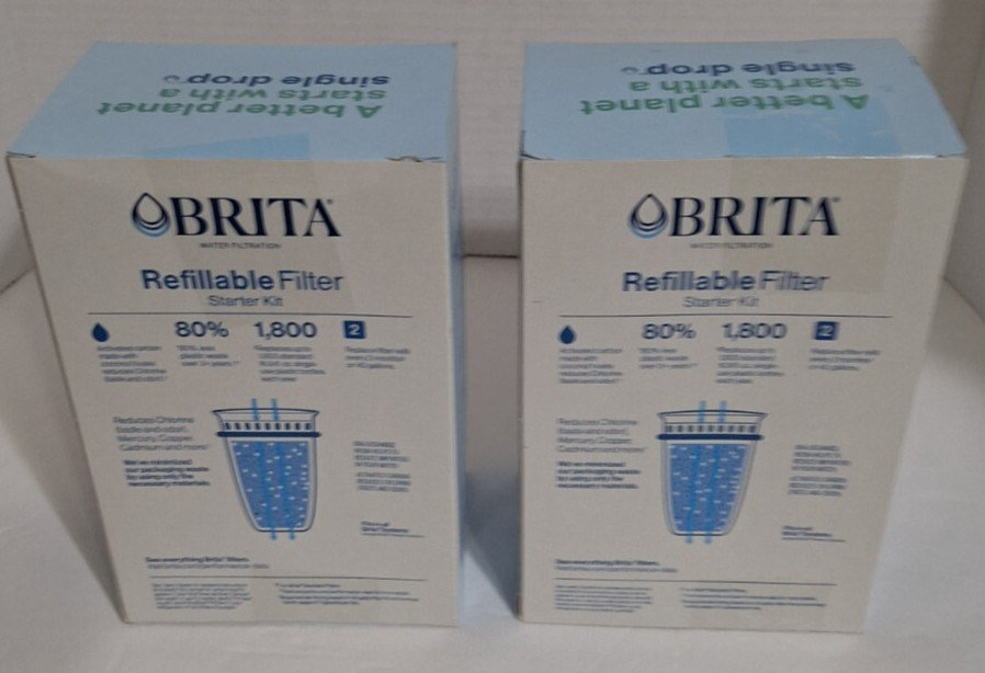 BRITA Refillable Water Filtration System Filter Refills (2) 3 PACKS EACH – NEW