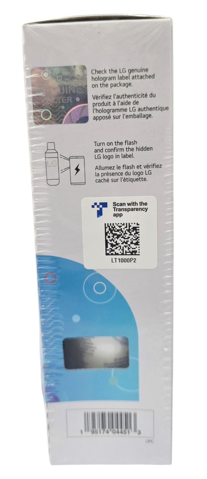 2 Pk Genuine LG LT1000P2 6-Month /200 Gal Refrigerator Replacement Water Filter