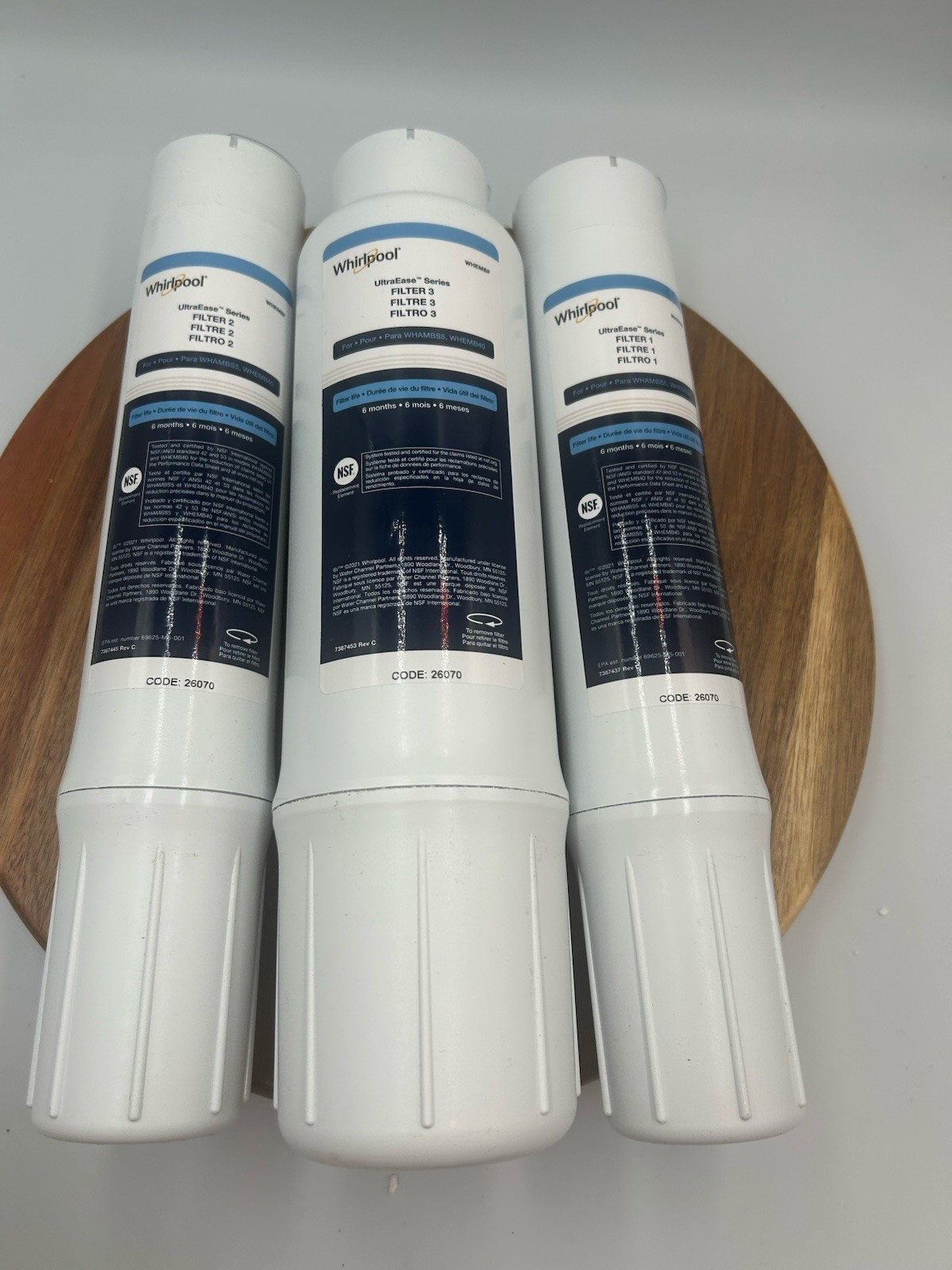 Whirlpool WHEMBF5 Under Sink Water Purifier Replacement Filters for WHEMB40 New
