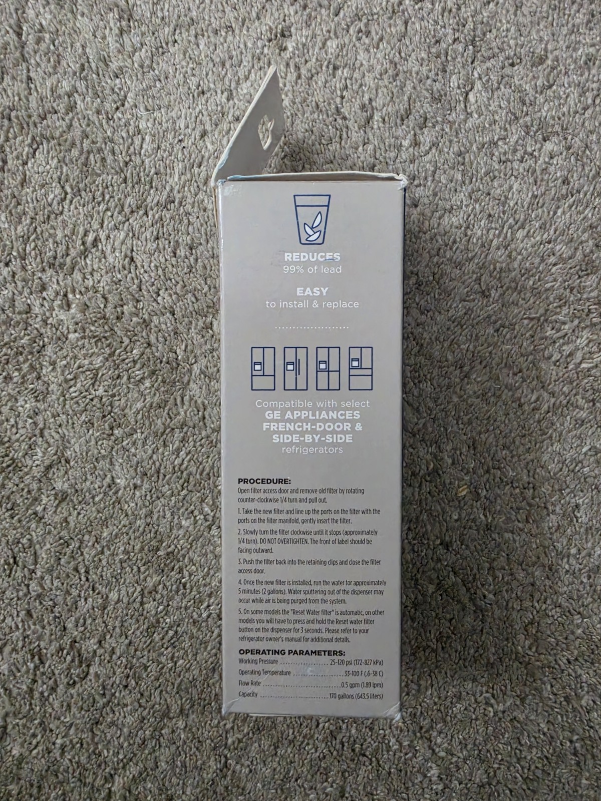 Genuine GE XWFE Refrigerator Filter, New, Factory Sealed
