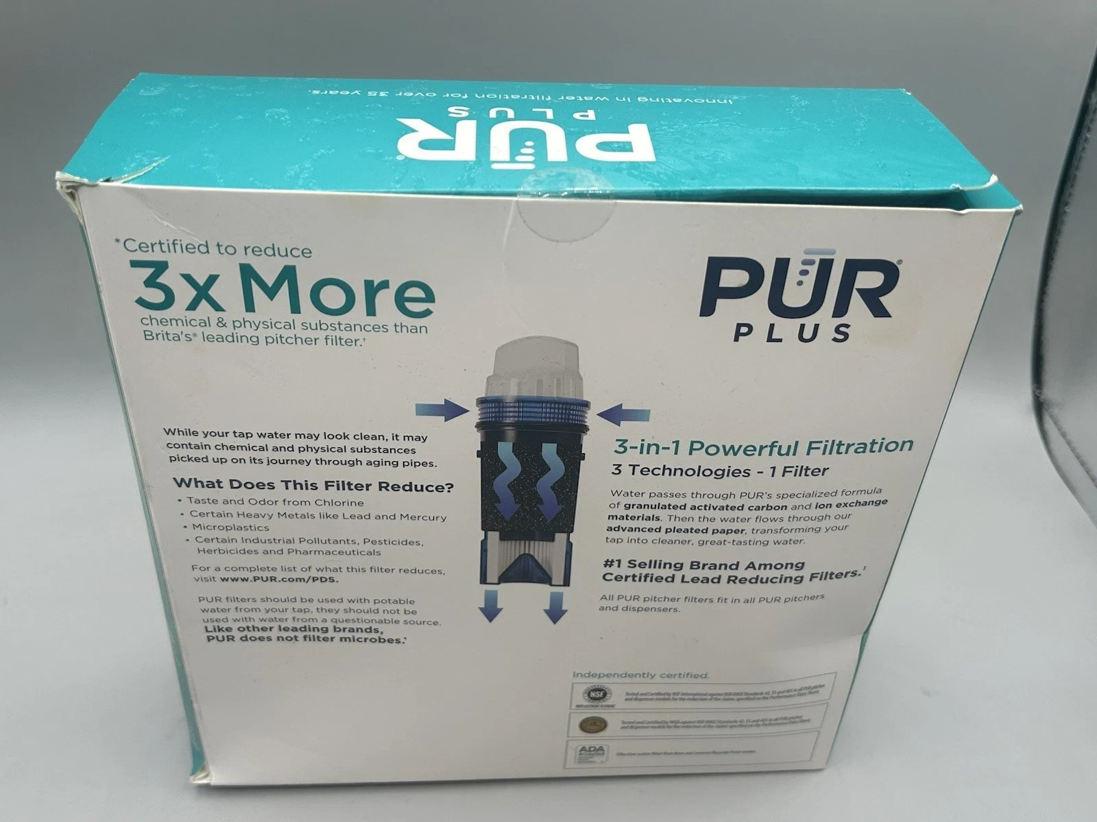 PUR PPF951K3 Lead Reduction Water Pitcher Replacement Filter – 3 Pack New