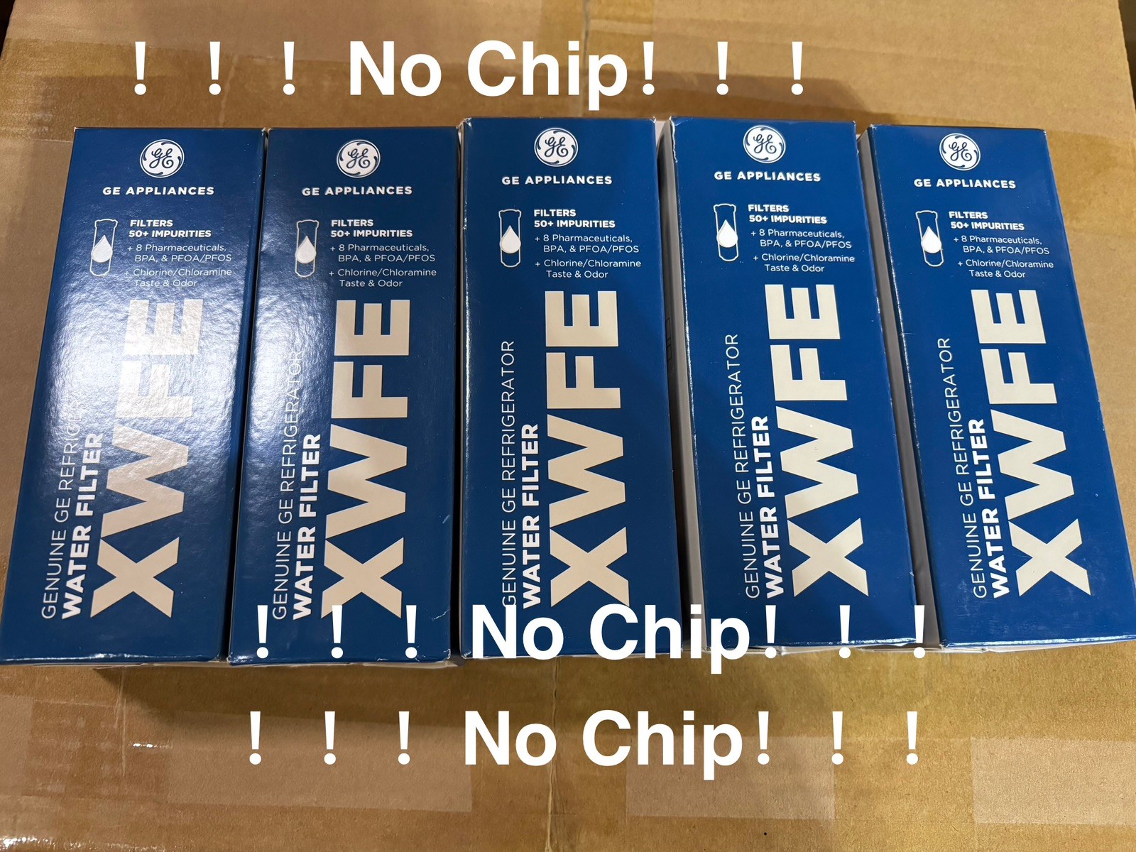 5 PACK GE XWFE Refrigerator Water Filter Replacment Without Chip US Stock
