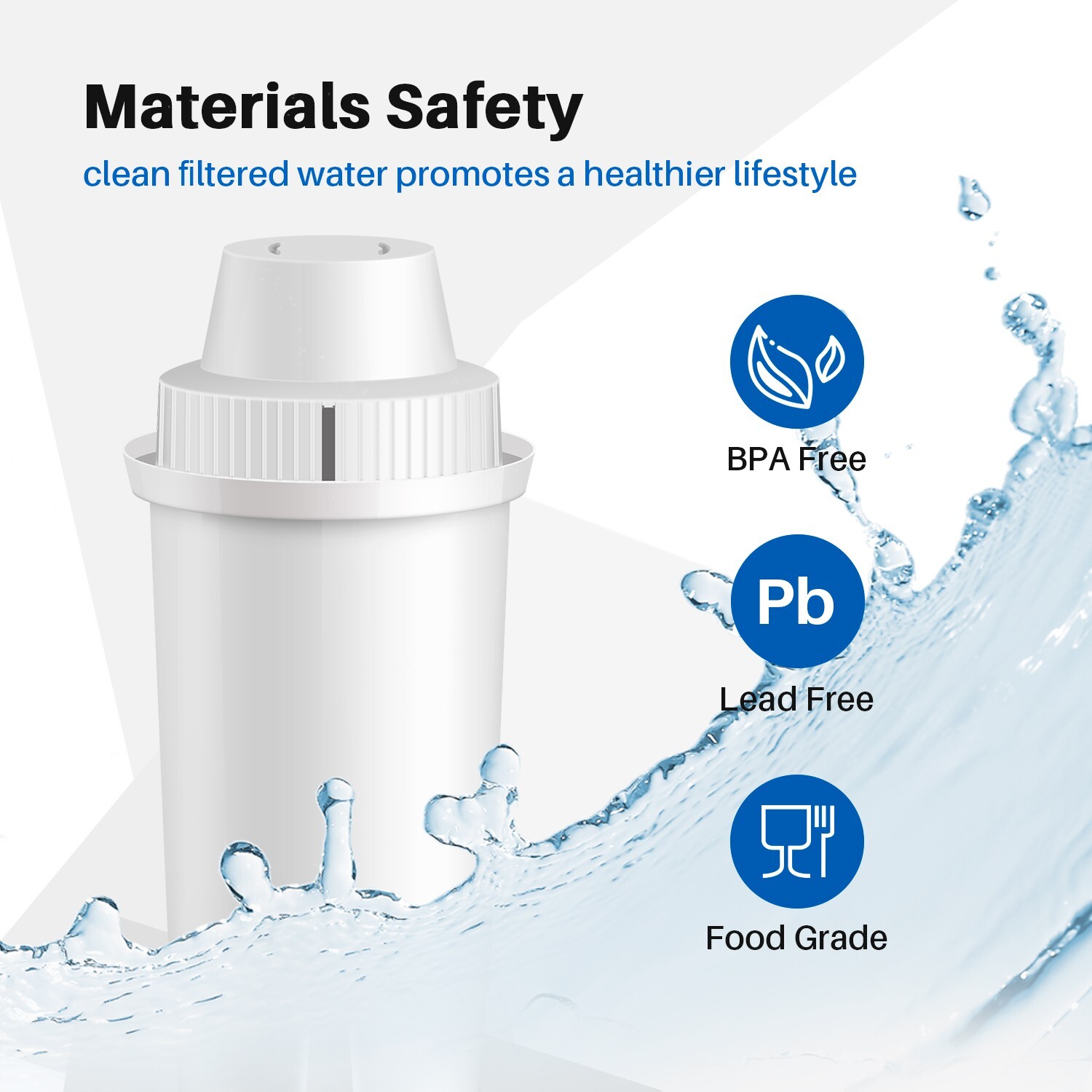 Fit For Brita Standard Water Filter, Brita® Pitchers Water Filter 6 PACK