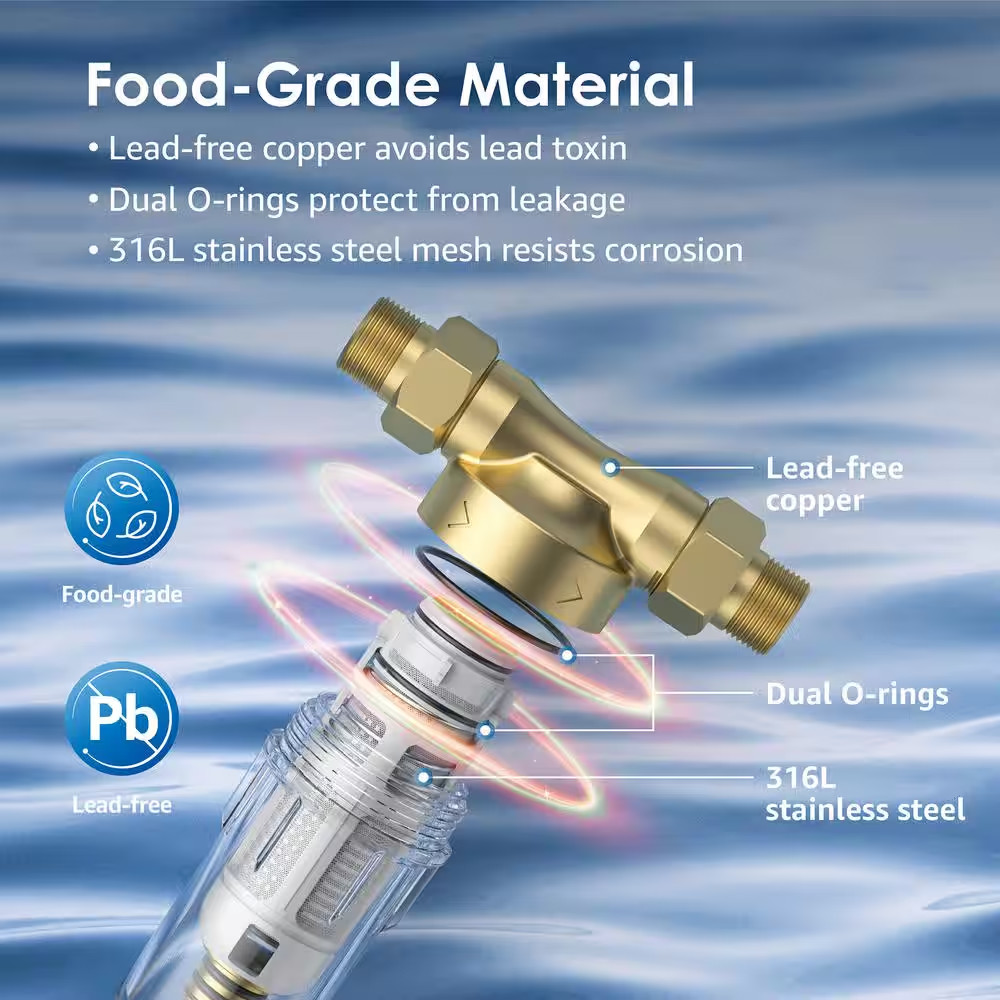 Whole House Spin down Sediment Water Filtration System, 20 GPM, 1 In. MNPT and 3