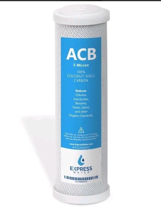 Express Water Activated Charcoal Block Coconut Shell 5 Micron Replacement Filter