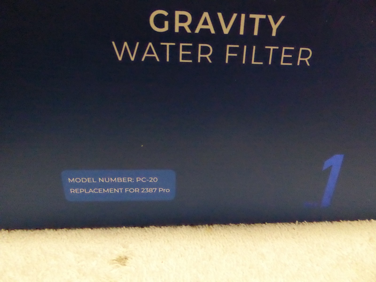 Lot of 2 Pelicori PC-20 Replacement Gravity Water Filters 2387 Alexapure Pro