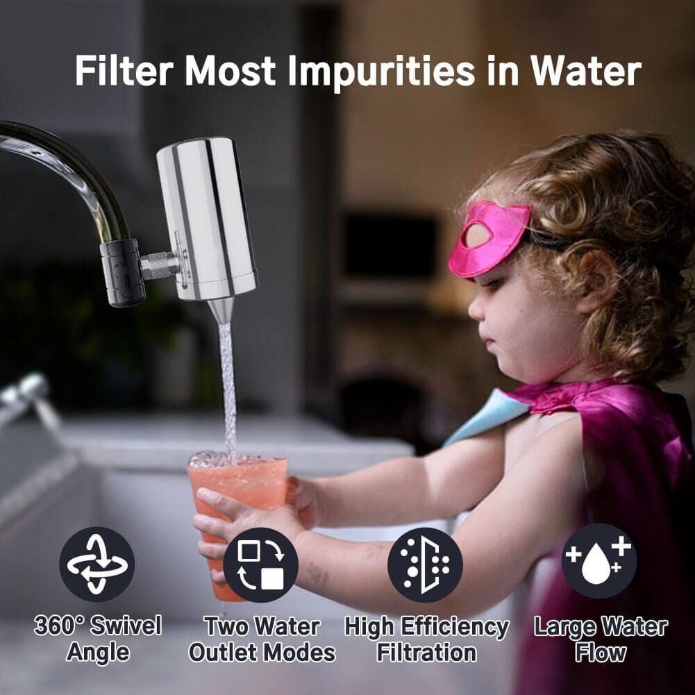 AUCMA AFaucet 1 AFF-S1 304 Stainless Steel Water Faucet 1 Filter Included