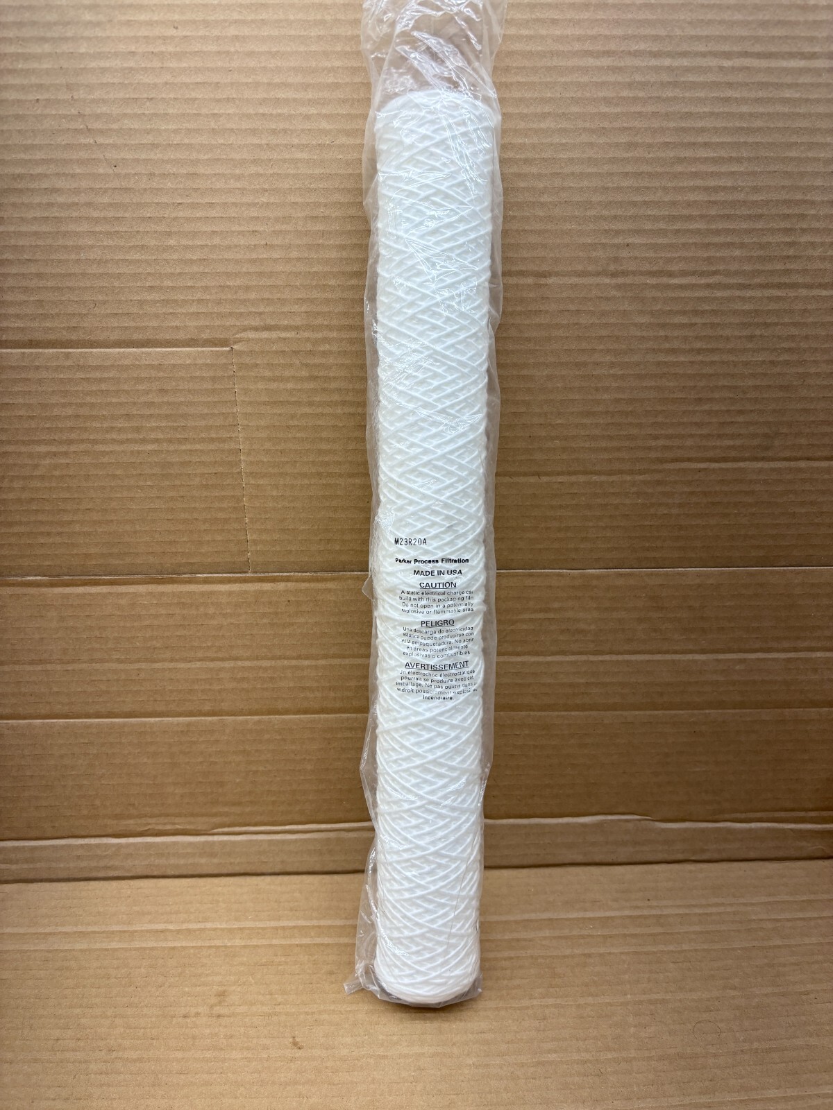 Lot of 13x Parker M23R20A String Wound Filter Cartridge Cotton 20in. Food Water