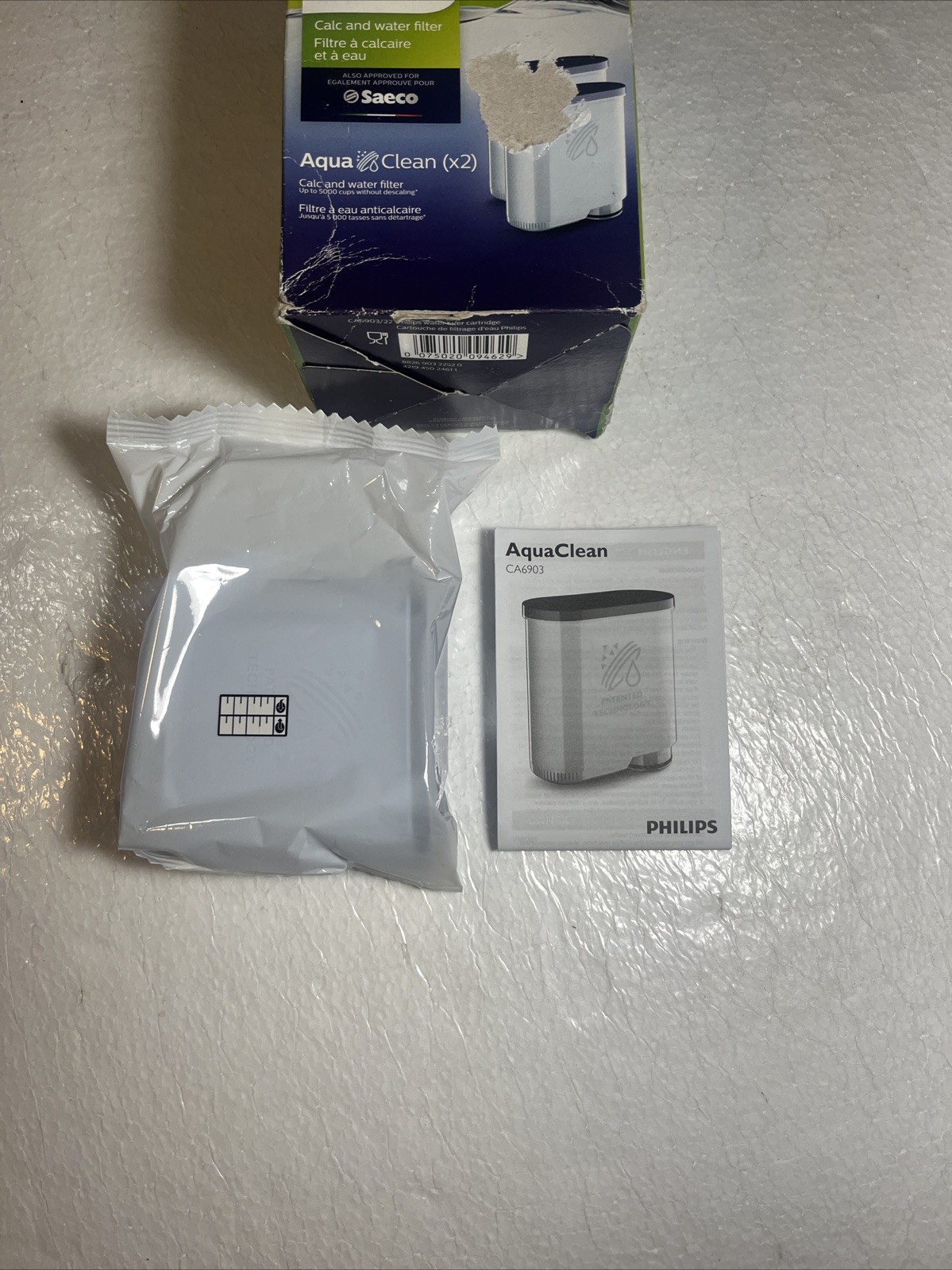Philips AquaClean Water Filter 1-Pack No Descaling Up to 5000 Cups CA6903/22