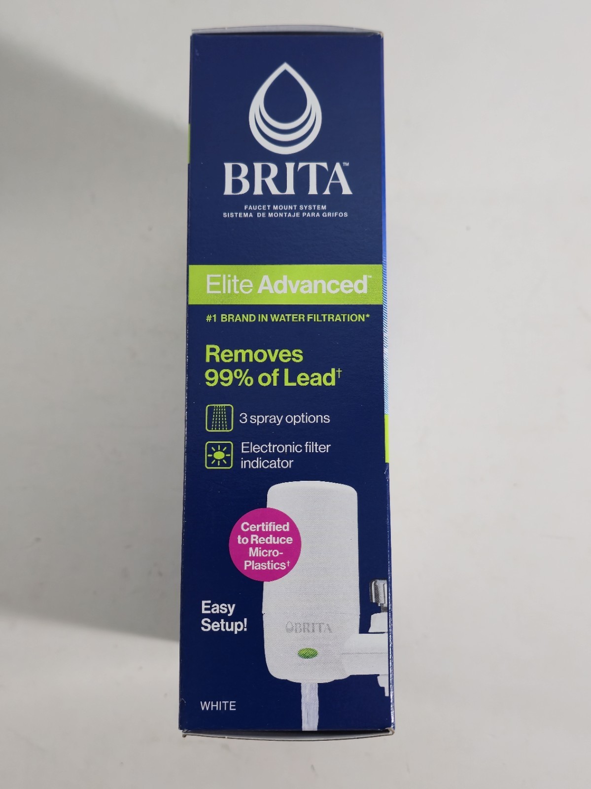 Brita Faucet Water Filter System Elite Advanced 3 Spray Options White FF-100