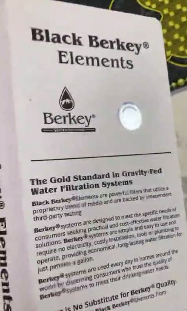 Berkey Authentic Black BB9-2 Water replacement Filters For Berkey Water System