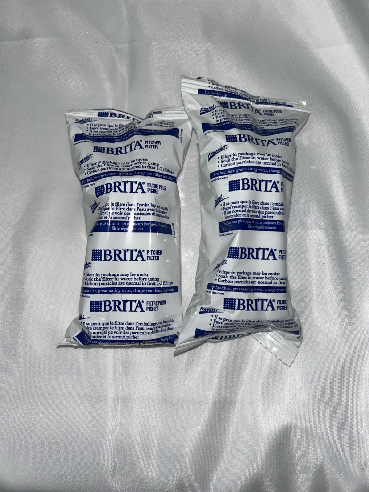 2-Pack Brita Pitcher Replacements Filters Fits All Brita Pitchers 2-Months/40Gal