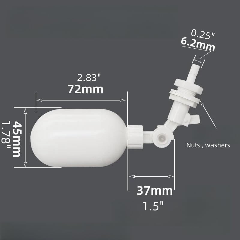 1/4 inch Tube Float Valve Kit for RO Water Reverse Osmosis System water filte…