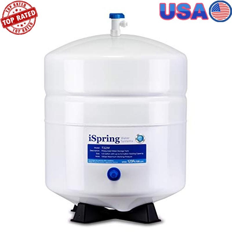 Pressurized Water Storage Tank 4 Gallon NSF Stainless Steel Valve RO Systems New