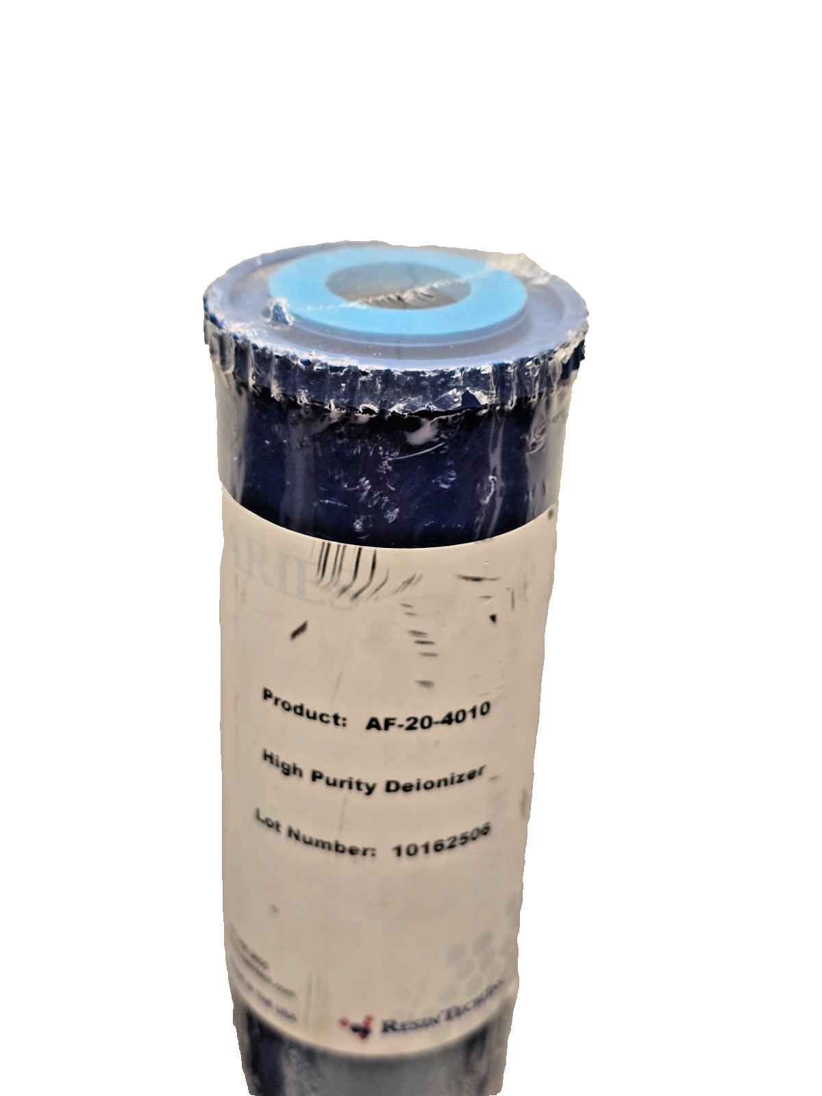 RESINTECH AF-20-4010 DI High Purity Deionizer Cartridge, 2.5 x 20 in. BLUE, NEW