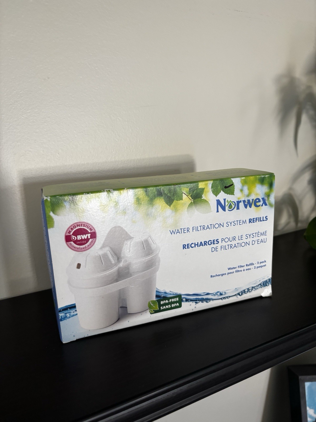 Norwex Water Filtration System Refills 2 Pack BPA-Free Magnesium Mineralized H2O
