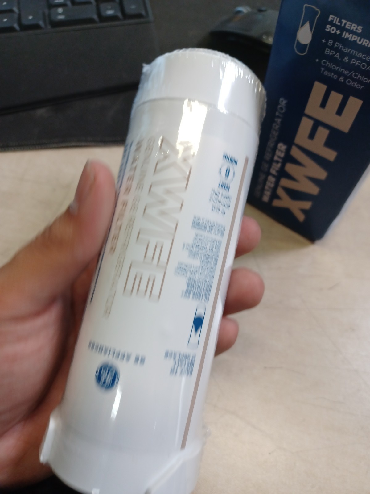 Genuine GE XWFE Refrigerator Water Filter – White OEM No Chip