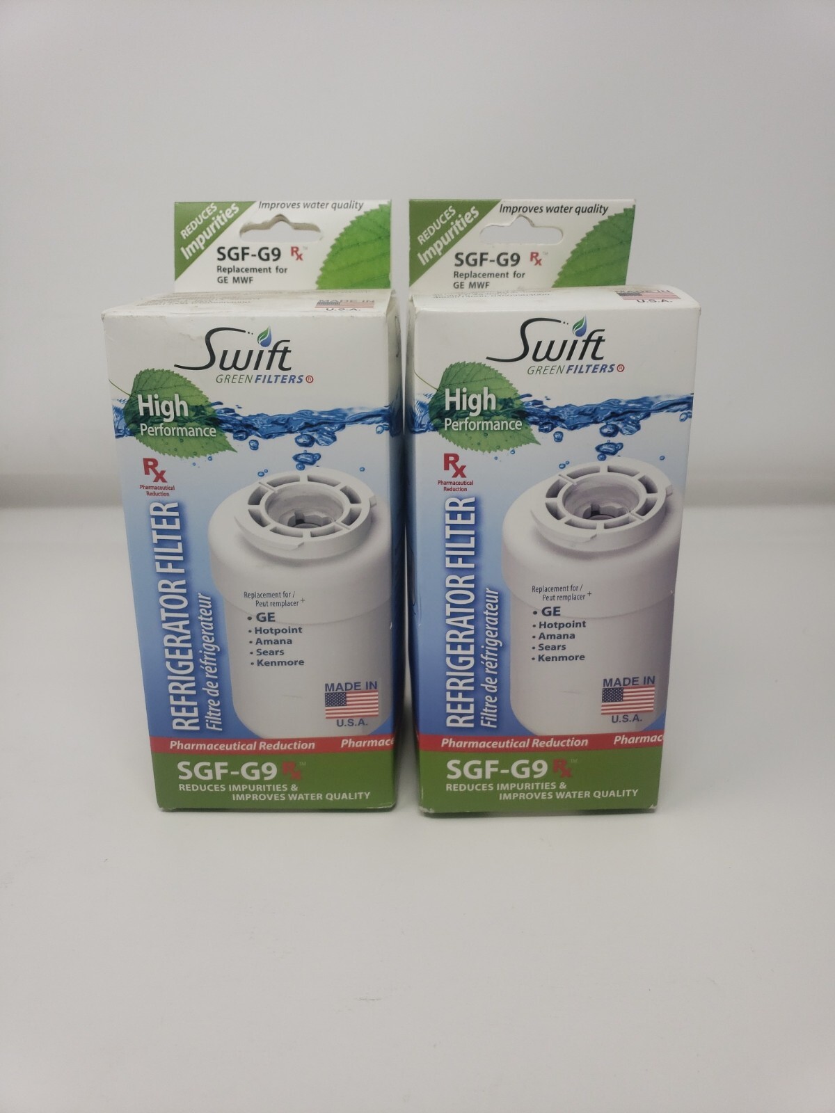 Swift Green Filters Refrigerator Filter SGF-G9 Rx Lot Of 2 SEE DESCRIPTION