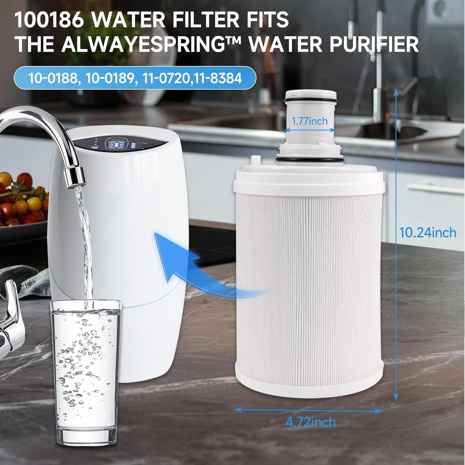 Amway eSpring Water Filter Cartridge Replacement Pre Filter UV 100186M/100186…