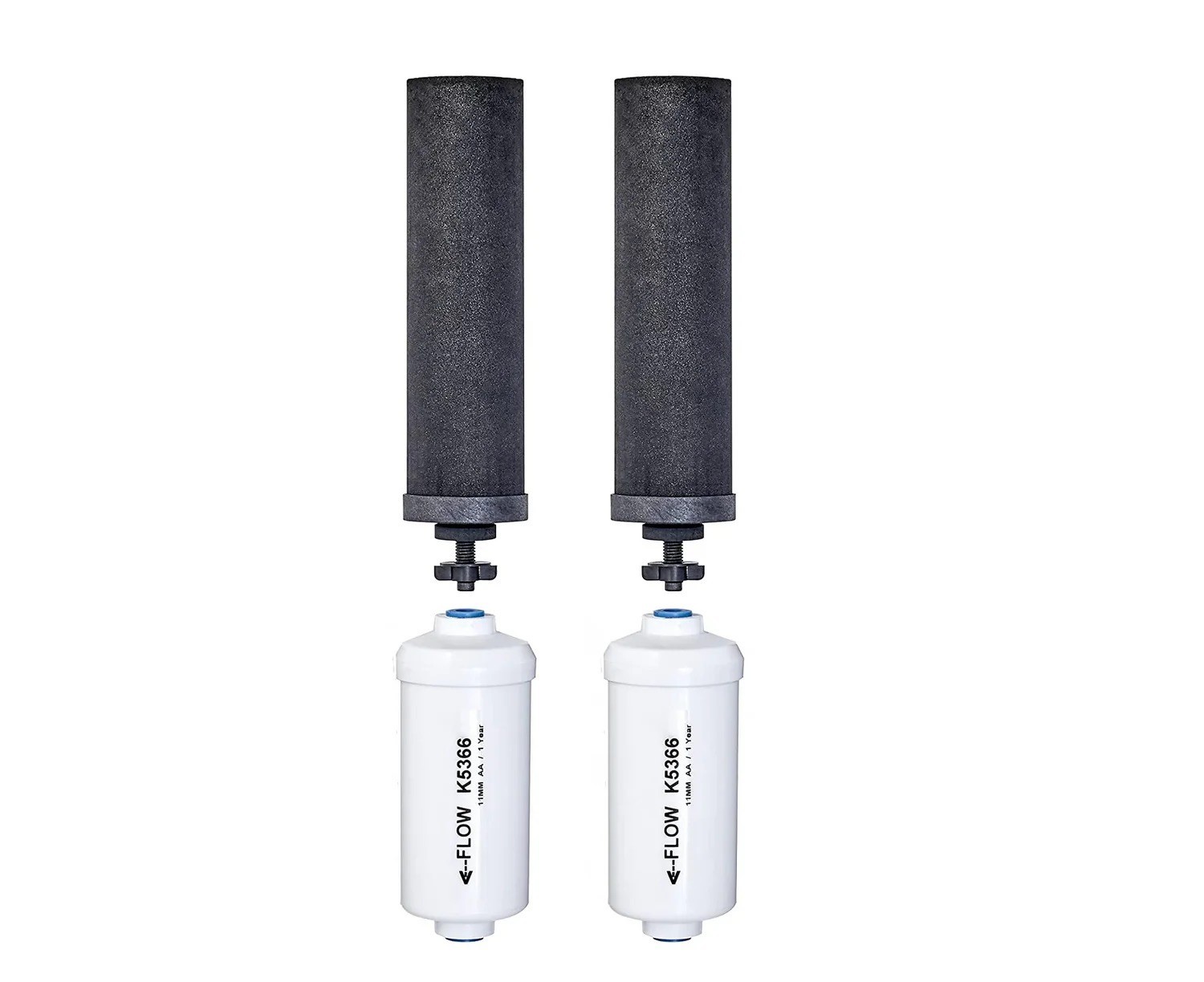 Berkey BB9-2 Black Filters + PF-2 Fluoride Filters Combo Set 4 Pack NEW