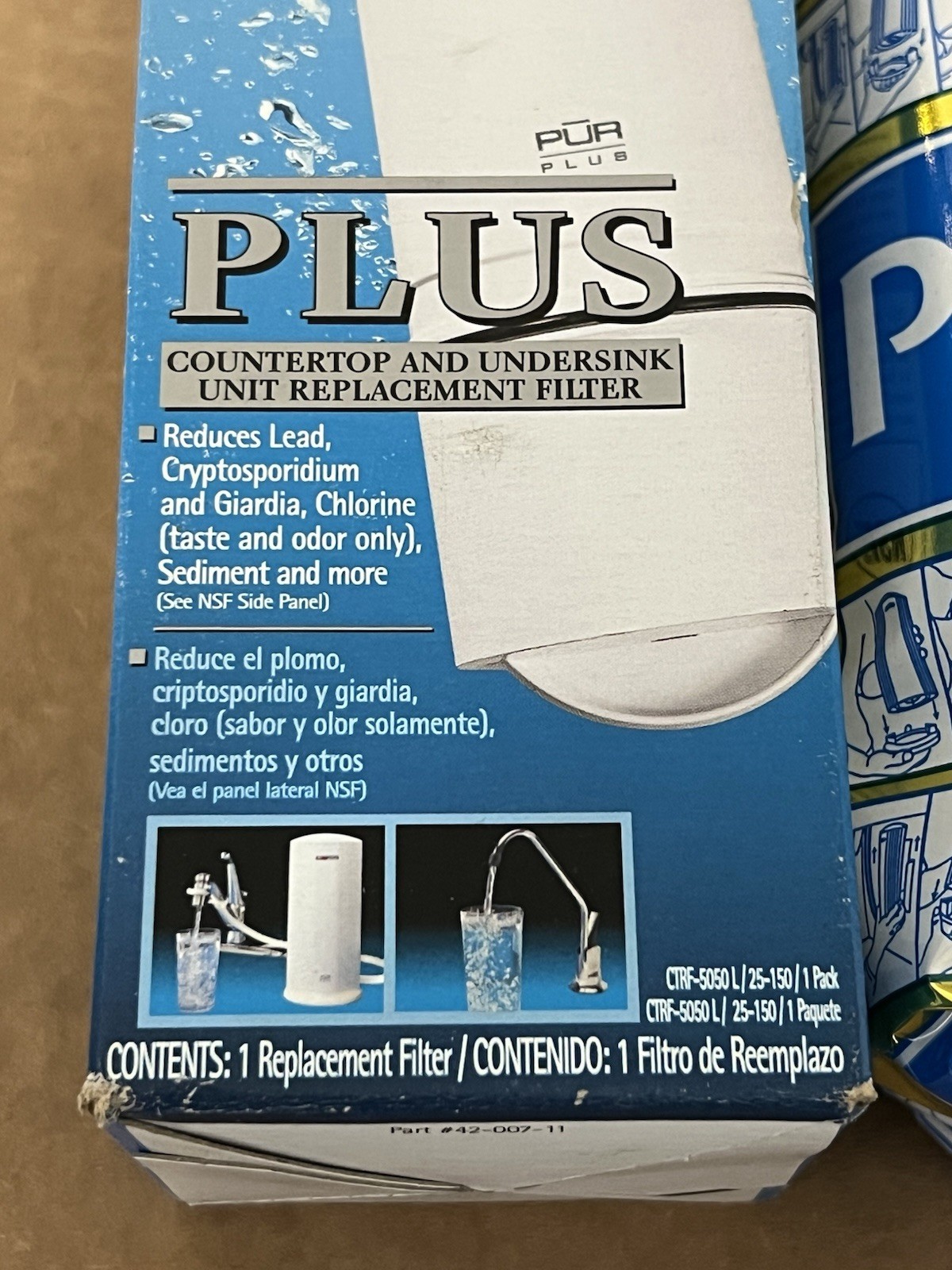 PUR CTRF-5050 Replacement Filter for 1 Stage Water Filtration Sealed in Packing