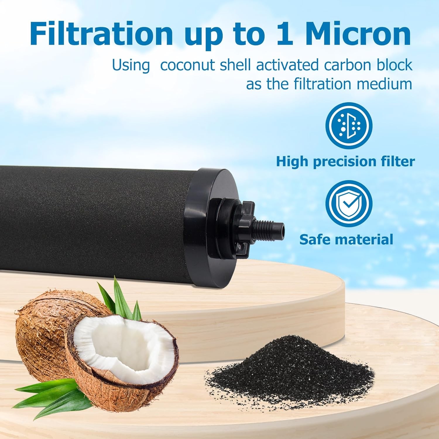 Water Filter Replacement for Berkey® BB9-2® Carbon Filters, Purewell®, ProOne®