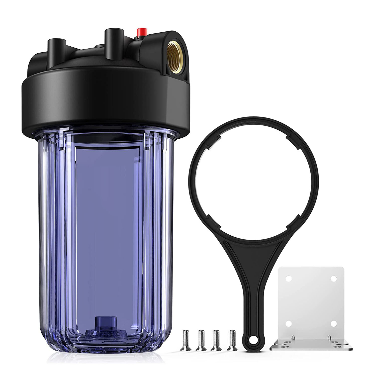 10 Inch Clear Big Blue Whole House Water Filter Housing 10″ x4.5″ Pleated System