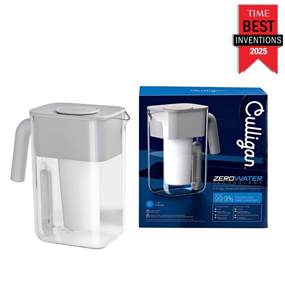 with ZeroWater Technology 10-Cup Water Filter Pitcher – Includes 5-Stage Adva…
