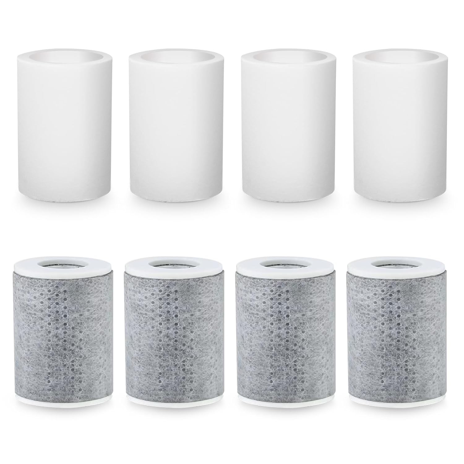 8 PCS Faucet Filter Cartridge for Kitchen Bathroom Sink 4 PP Cotton 4 Carbon