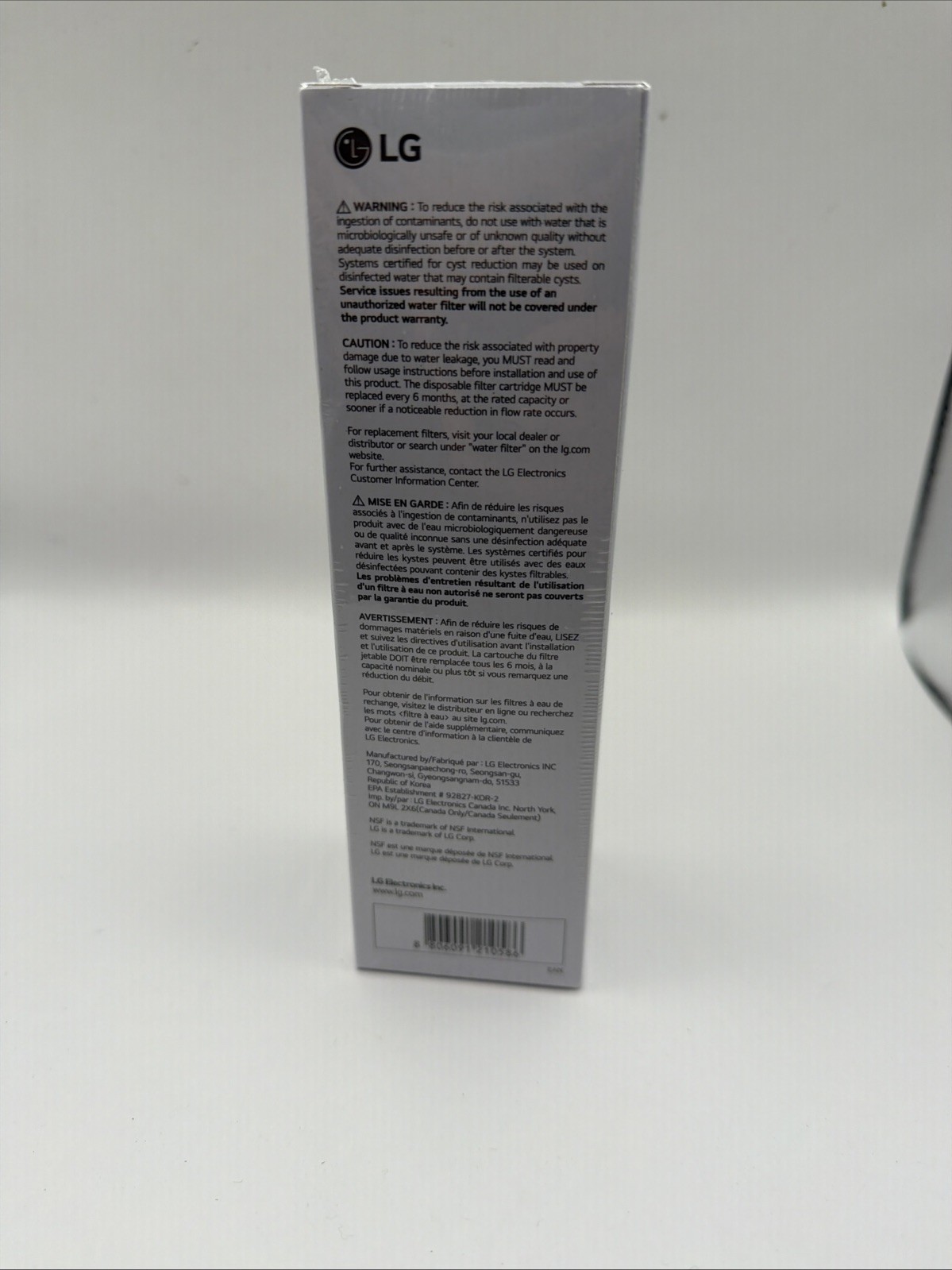 LG LT 1000P OEM Genuine Refrigerator Water Filter Replacement | 1 Pack | New A