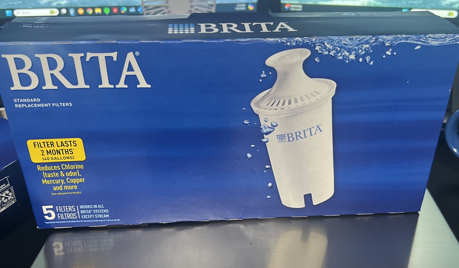 Brita 987554 Pitcher Replacement Filters 5 Pack + 4 New Sealed