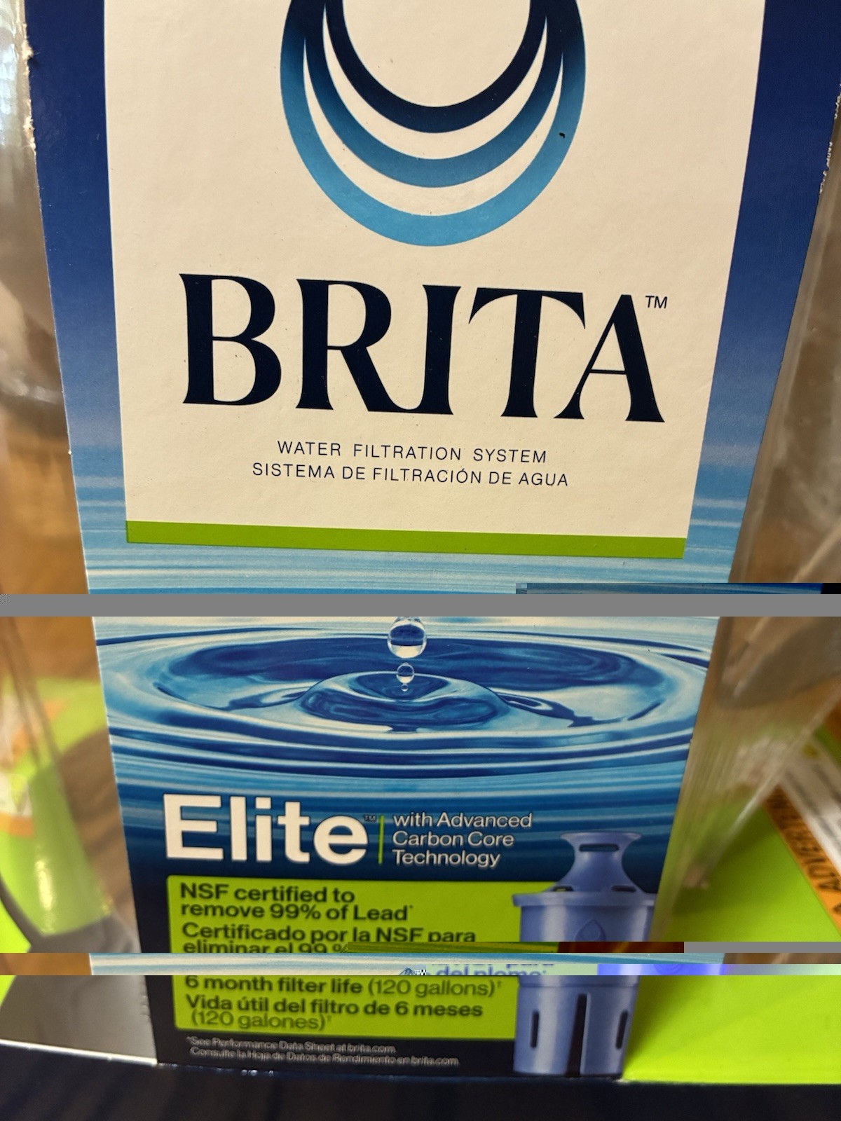 Brita Elite Large 10 Cup Water Filter Pitcher & 6 Month Filter NEW SEALED