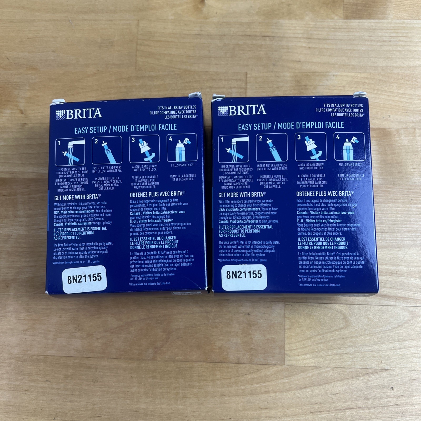BRITA Bottle Replacement Filters 2 Packs 12 Total New Sealed 1 Year Each