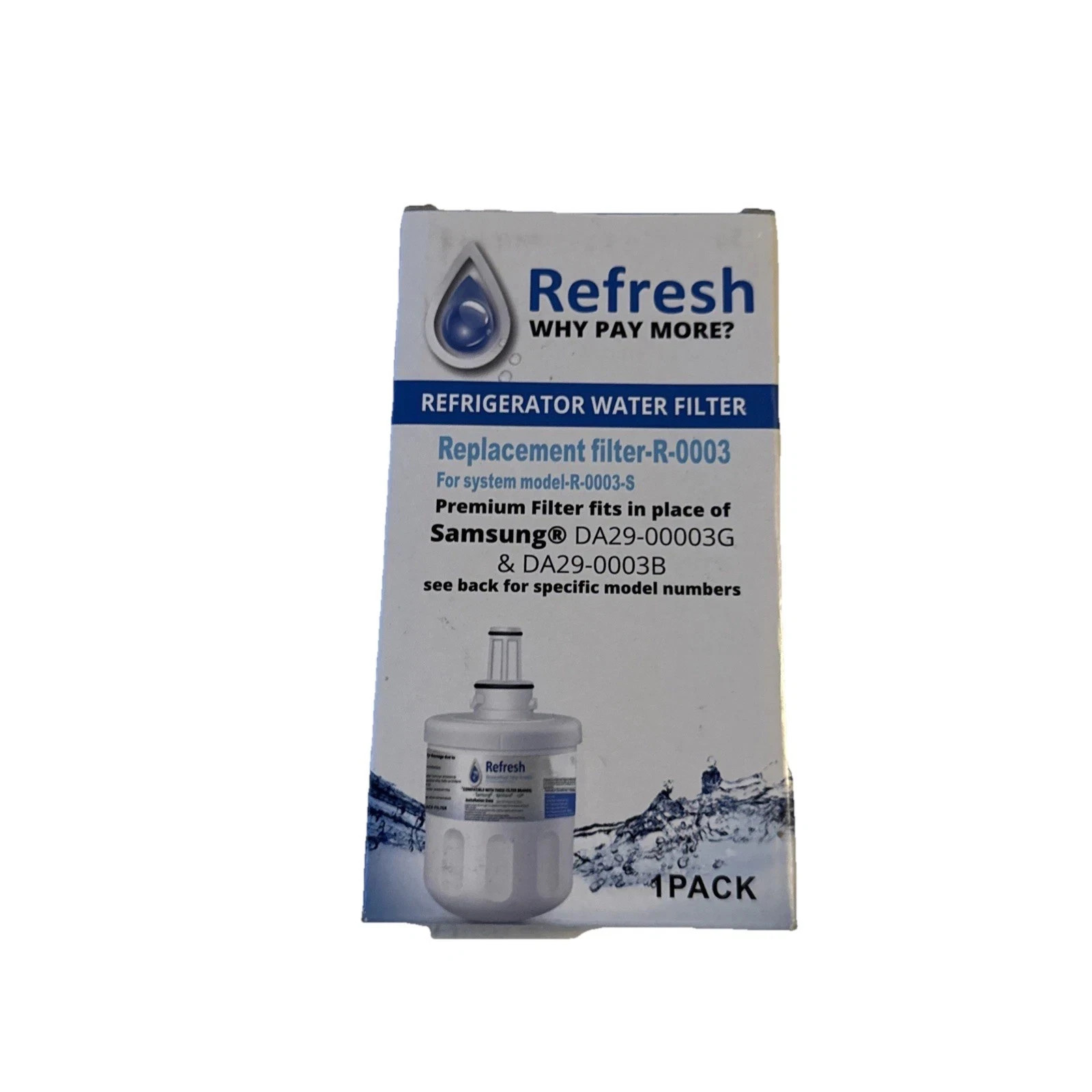 Refresh R-0003 Water Filter for Samsung Aqua-Pure DA29-00003G DA29-00003F & More