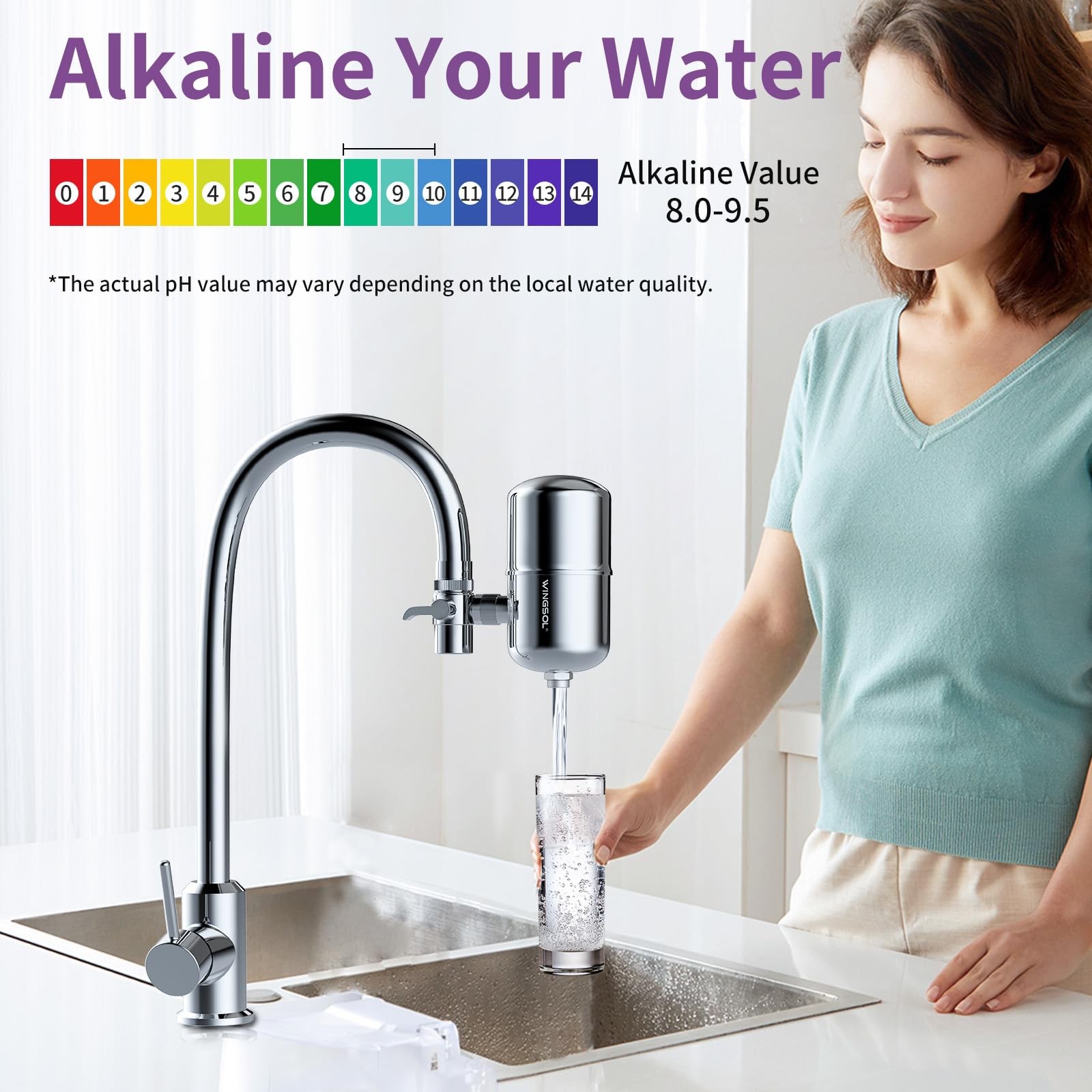 Filter Cartridge for Faucet Filter Compatibel with: WS-FM001-PAC/5in1/PC/CRM/…
