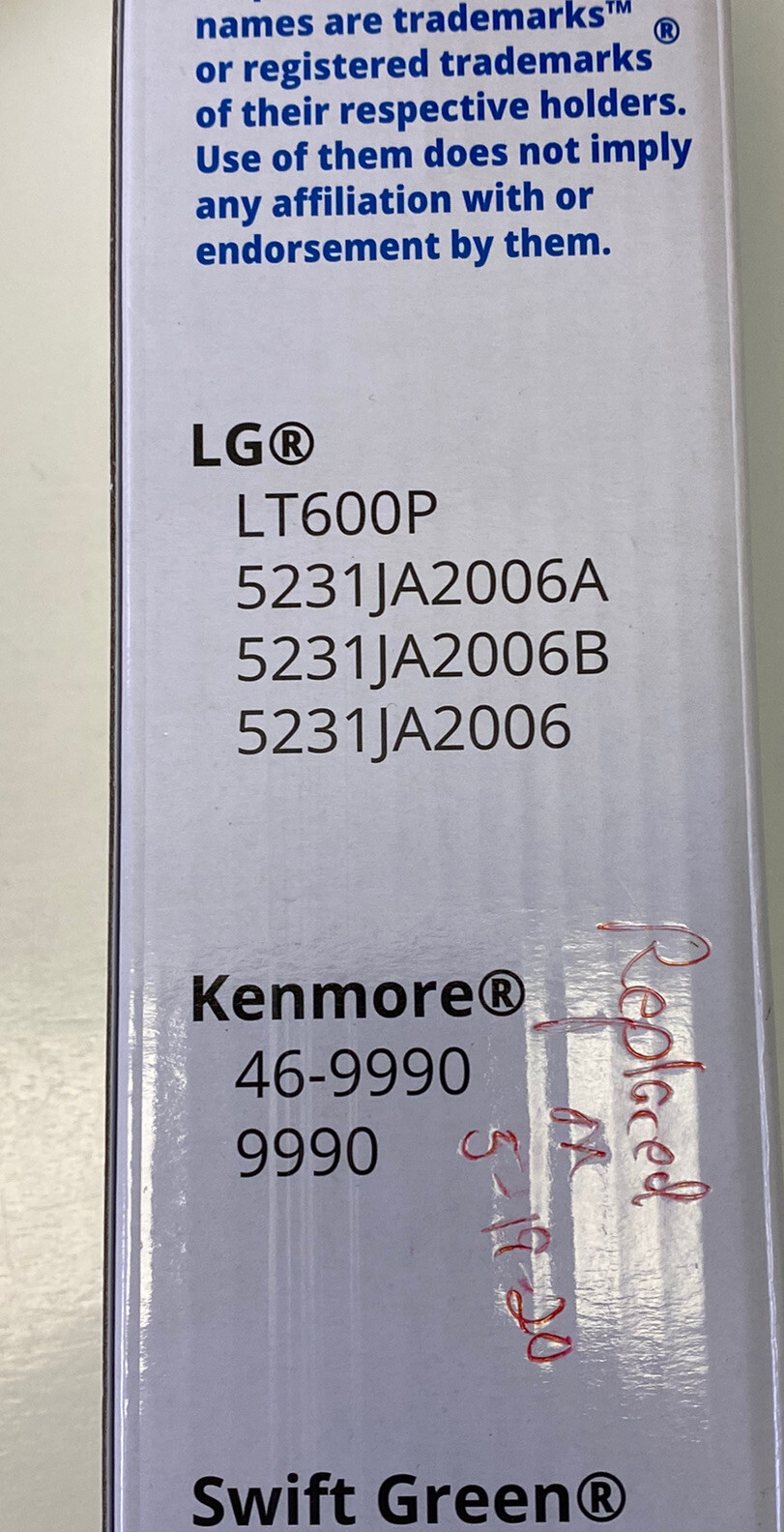Refresh Premium Refrigerator Water Filter R-9990-S for LG LT600P / Kenmore More
