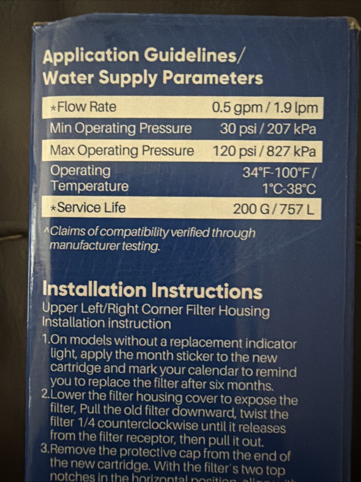 PUREPLUS RWF4700AC Replacement Water Filters With AF004 Air Filters 4 pack New