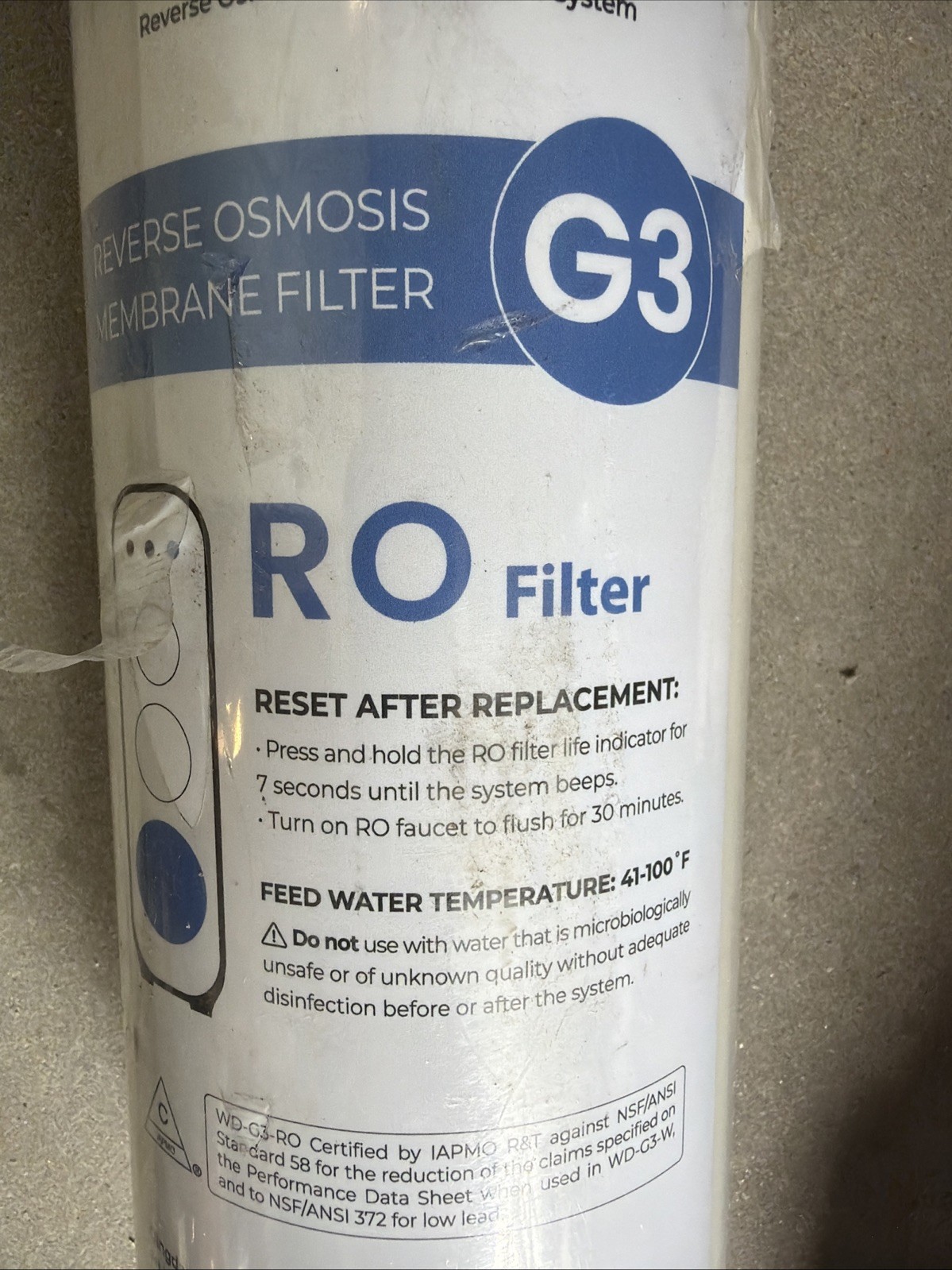 Waterdrop WD-G3-RO Filter, Replacement for WD-G3-W Reverse Osmosis System