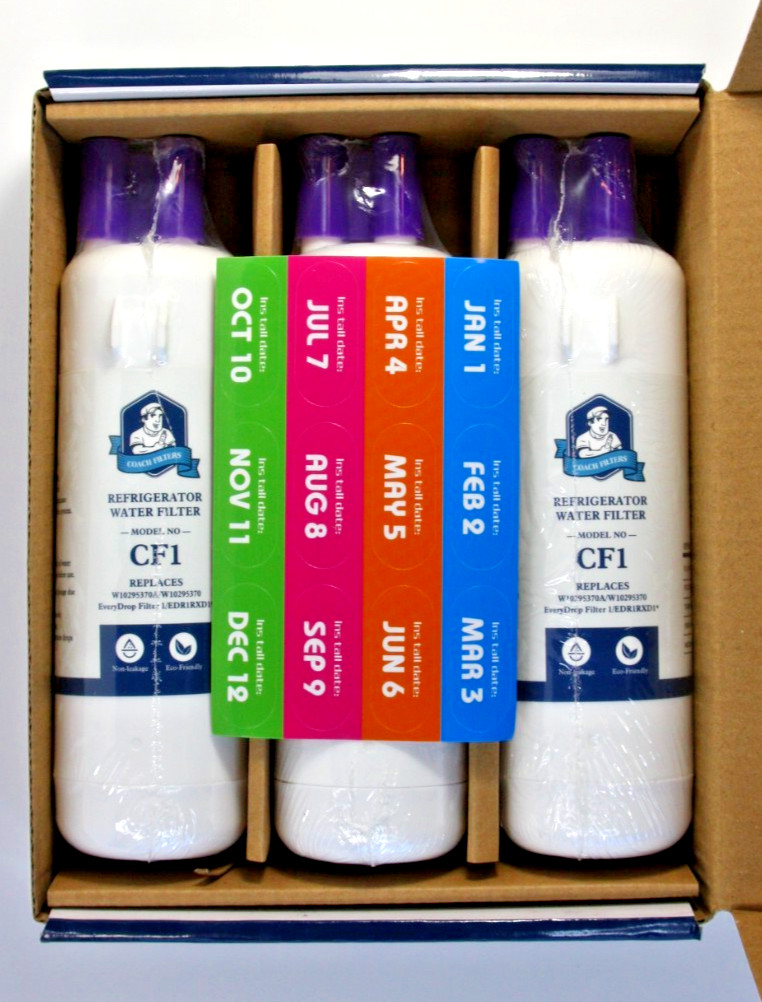 3 Pck Fridge Filter EDR1RXD1, W10295370A, Filter 1, 46-9081, 46-9930, KAD1RXD1