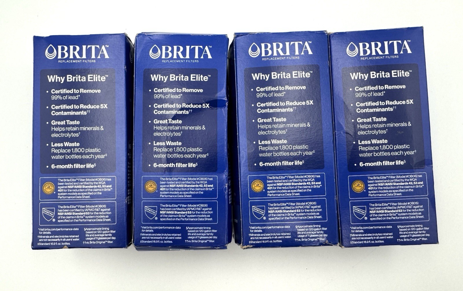 Brita Elite Replacement Water Filter for Pitchers & Dispensers – 4 Total – NEW