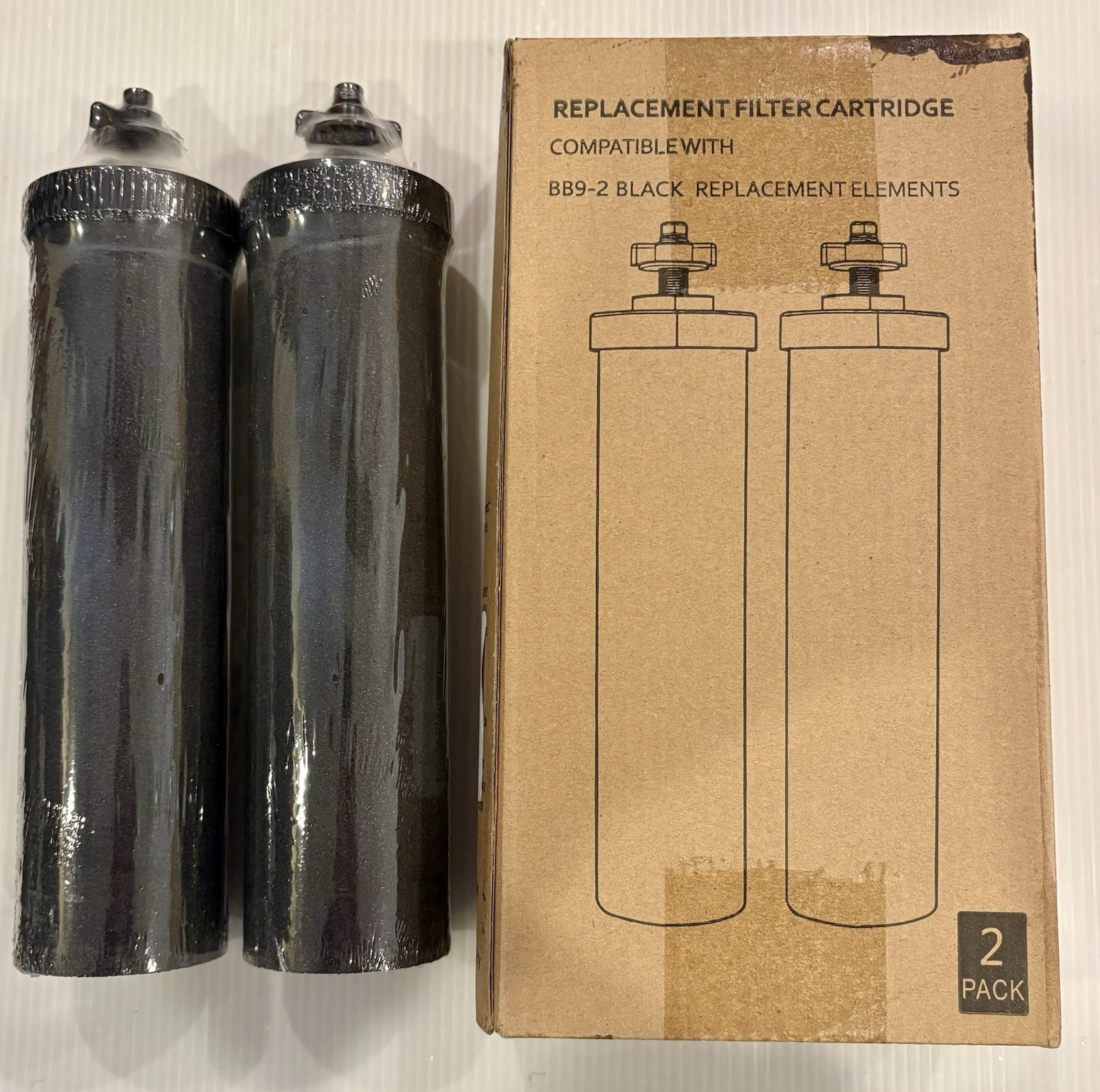 Water Filters Replacement Purification Elements For Black Berkey BB9-2 (2 PACK)