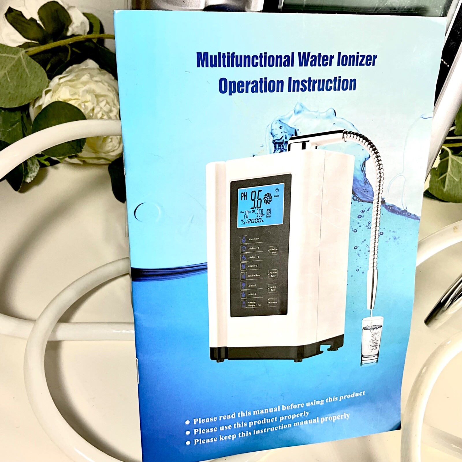 MULTIFUNCTIONAL WATER Ionizer PH 2.8-11 LCD Touch Control Alkaline Acidic