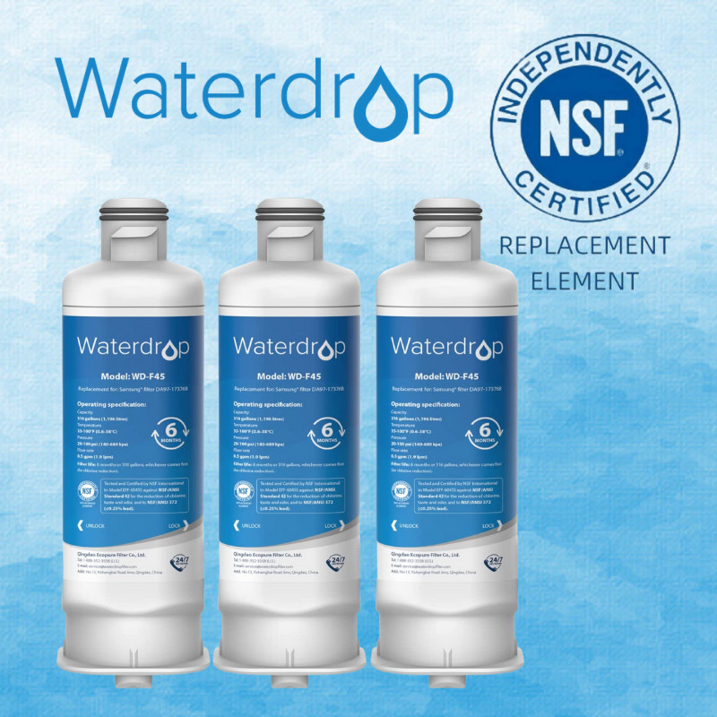 Waterdrop DA97-17376B HAF-QIN/EXP Replacement for Samsung Water Filter (3)